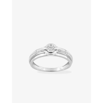 Bague Diamant 0.041ct Or Blanc