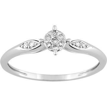 Bague Diamant 0.029ct Or Blanc