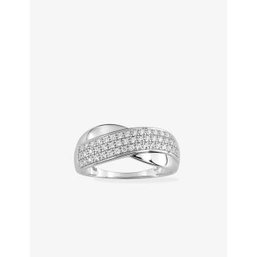 Bague Oxyde De Zirconium Or Blanc