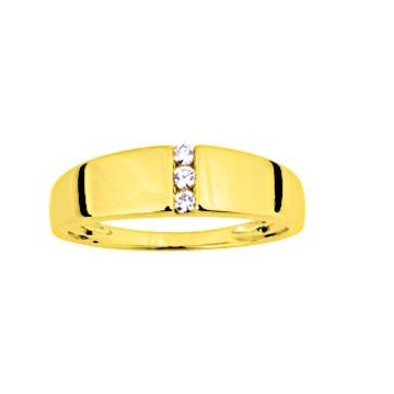 Bague Diamant 0.06ct Gh-P3 Or Jaune
