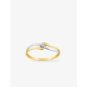 Bague Diamant 0.006 Gh-P3 Or375 Bi Pasti