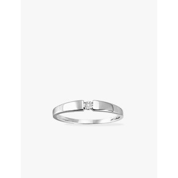 Bague Diamant 0.006ct Gh-P3 Or Blanc Pasti