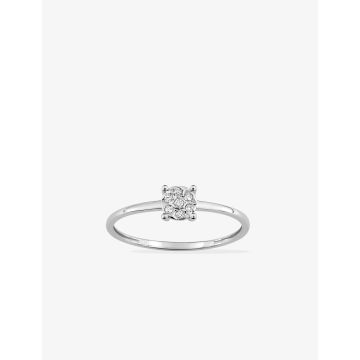 Bague Diamant 0.04ct Gh-P3 Or Blanc