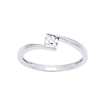 Bague Diamant 0.04ct Gh-P3 Or Blanc