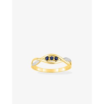 Bague Saphir Or Jaune+Rh