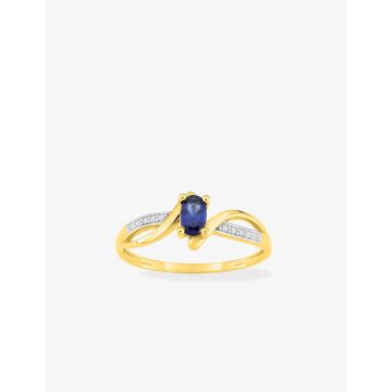 Bague Saphir Or Jaune+Rh