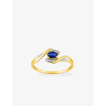 Bague Saphir Or Jaune+Rh