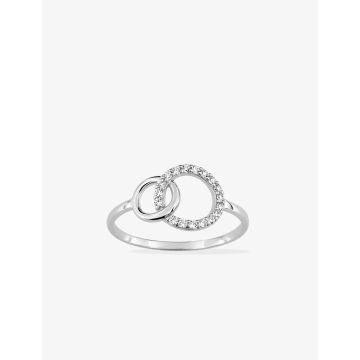 Bague Oxyde De Zirconium Or Blanc