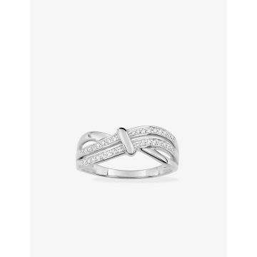 Bague Oxyde De Zirconium Or Blanc