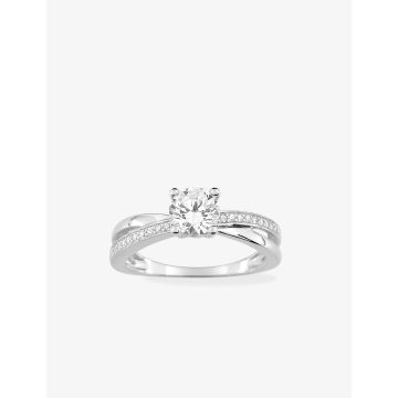 Bague Oxyde De Zirconium Or Blanc