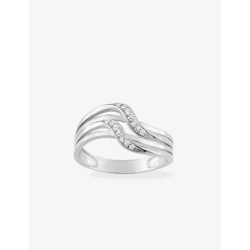 Bague Oxyde De Zirconium Or Blanc