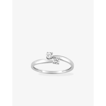 Bague Oxyde De Zirconium Or Blanc