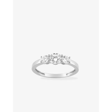 Bague Oxyde De Zirconium Or Blanc