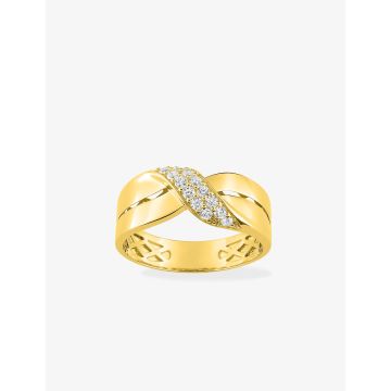 Bague Oxyde De Zirconium Or Jaune