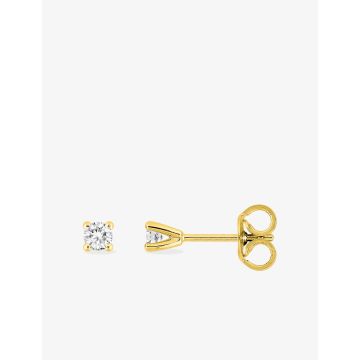 Boucles D'oreilles  Clou Diamant 0.16ct Gh-P3 Or Jaune