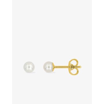 Boucles D'oreilles Or 9ct Jaune Perle 3mm
