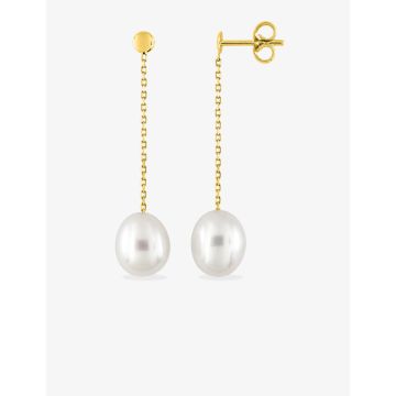 Boucles D'oreilles Perle Or 9ct Jaune