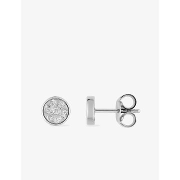 Boucles D'oreilles  Clou Diamant 0.08ct Gh-P3 Or Blanc Past