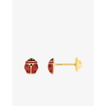 Boucles D'oreilles  Clou+Vis Laque Or Jaune