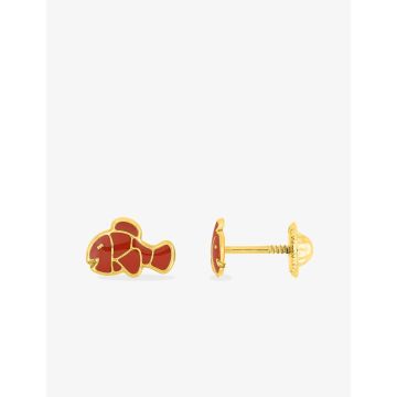 Boucles D'oreilles  Clou+Vis Laque Or Jaune