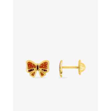 Boucles D'oreilles  Clou+Vis Laque Or Jaune