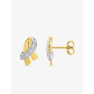 Boucles D'oreille Puce Oxyde Blanc Bicolore