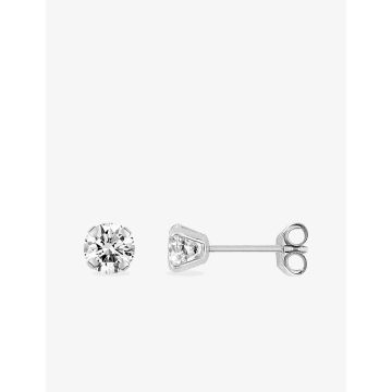 Boucles D'oreille Puce Oxyde Blanc 1,24 Or Blanc
