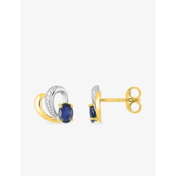 Boucles D'oreille Clous Saphirs