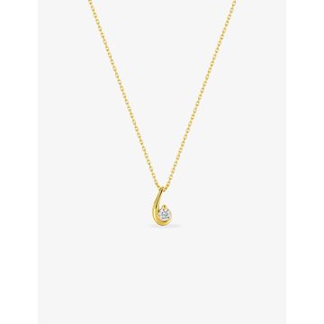 Collier Oxyde De Zirconium Or Jaune