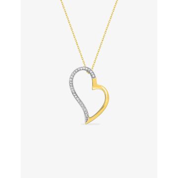 Collier Oxyde De Zirconium Or Jaune+Rh