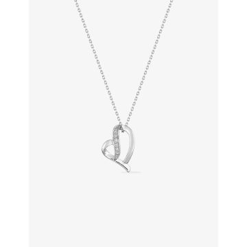 Collier Diamant 0.03ct Gh-P3 Or Blanc