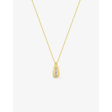 Collier Zirconium Or 9ct Jaune