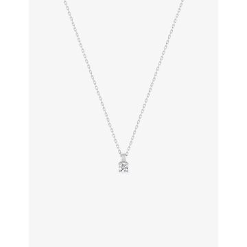 Collier Zirconium Or 9ct Blanc