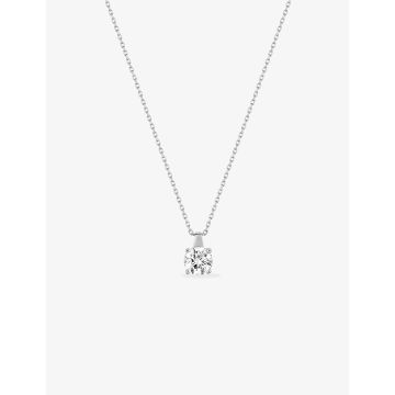 Collier Zirconium Or 9ct Blanc