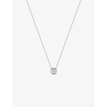Collier Zirconium Or 9ct Blanc
