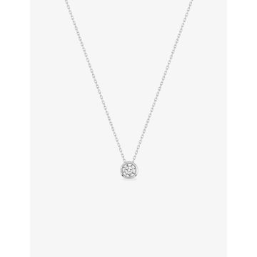 Collier Zirconium Or 9ct Blanc