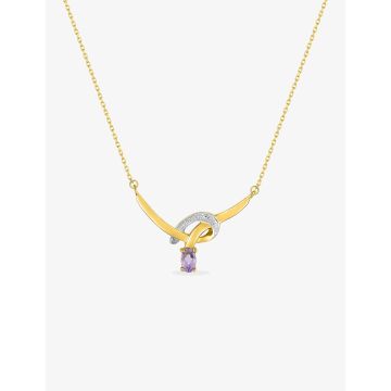Collier Amethyste Or Jaune 9ct