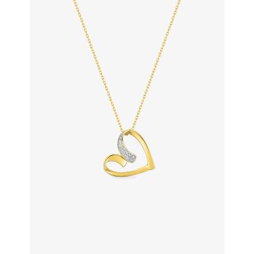 Collier Oxyde De Zirconium Or Jaune+Rh