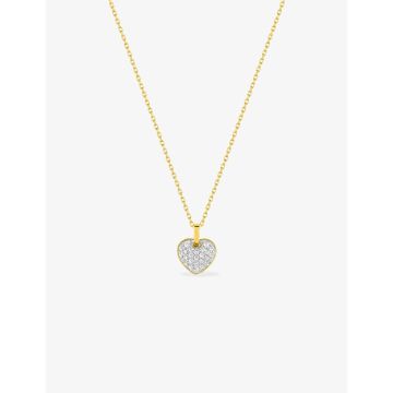 Collier Oxyde De Zirconium Or Jaune+Rh