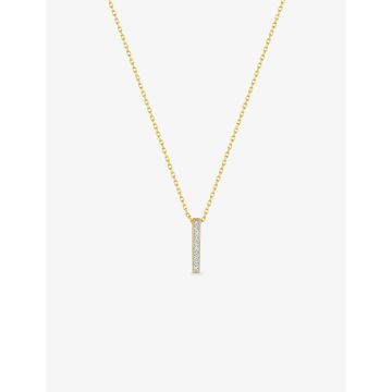Collier Oxyde De Zirconium Or Jaune-Rh
