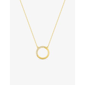 Collier Oxyde De Zirconium Or Jaune