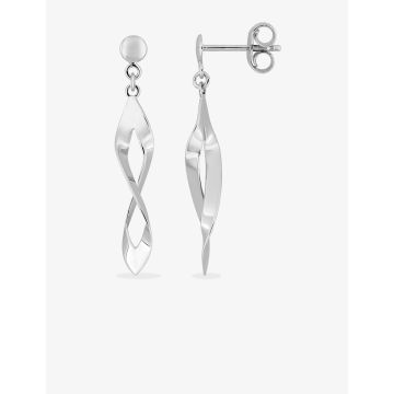 Boucles D'oreille Pendantes Or Blanc