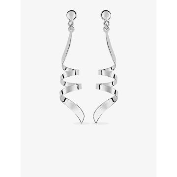 Boucles D'oreille Pendantes Or Blanc