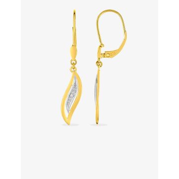Boucles D'oreille Brisure Diamant 0,008 Bicolore