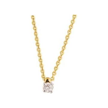 Coll.Dts 0.08ct Ghp3 Or 9ct Jau.Rho