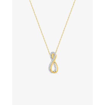 Collier 42cm Oxyde De Zirconium Bicolore