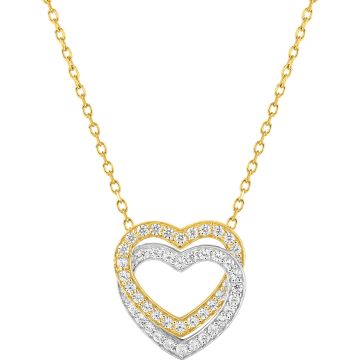 Collier  Oxyde De Zirconium 0.75c Bicolore