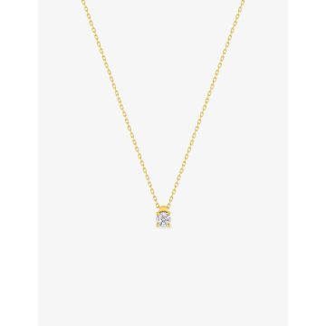Collier Diamant 0,06 Or Jaune Or Blanc
