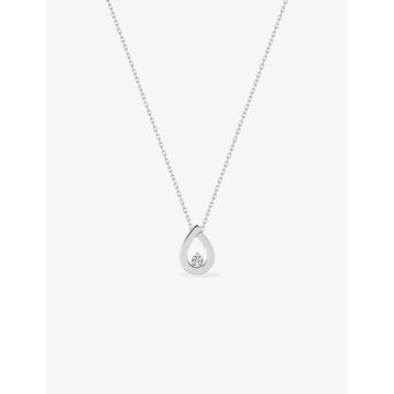 Collier Diamant 0,01 42 Cm Or Blanc