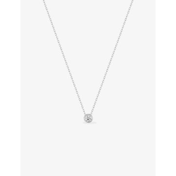 Collier Diamant 0,052 42 Cm Or Blanc